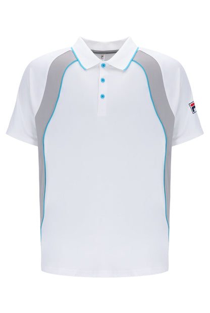 White Backspin Tennis Short Sleeve Polo - White