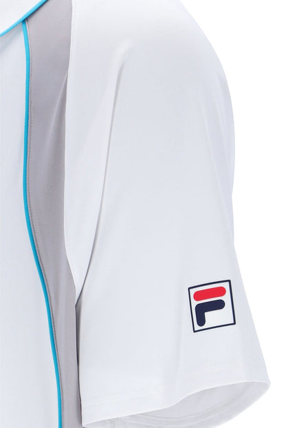 White Backspin Tennis Short Sleeve Polo - White