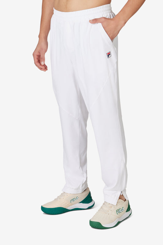 White Tennis Court Track Pant - White