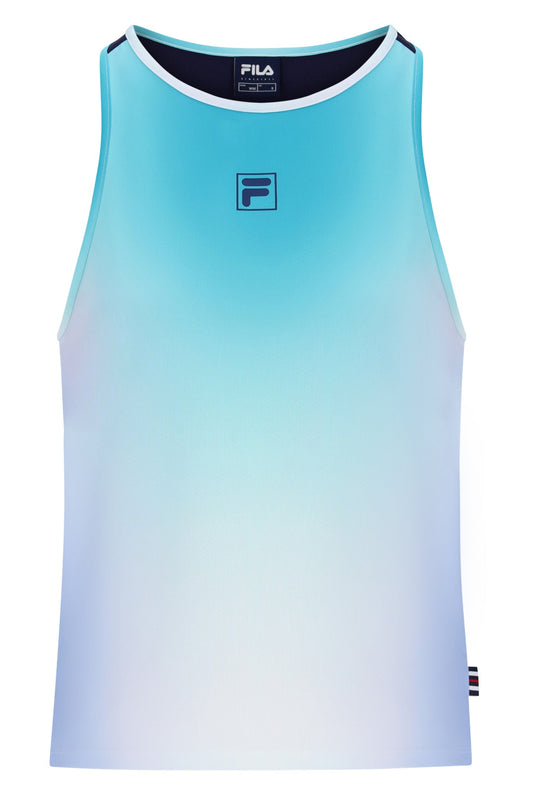 Aqua Women’s Sleeveless Tennis Top - White/Blue
