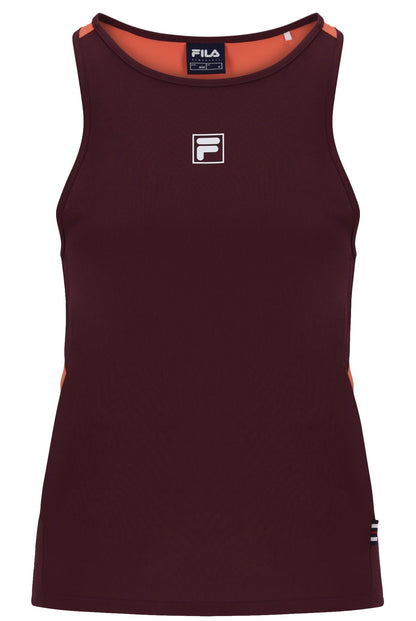 Wine Women’s Sleeveless Tennis Top - Wine