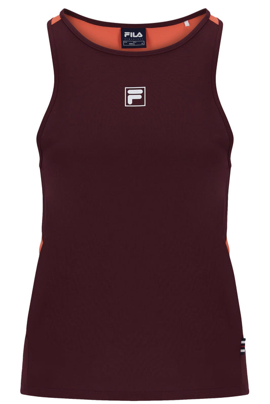 Wine Women’s Sleeveless Tennis Top - Wine