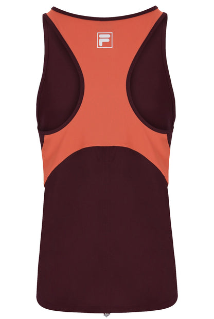 Wine Women’s Sleeveless Tennis Top - Wine