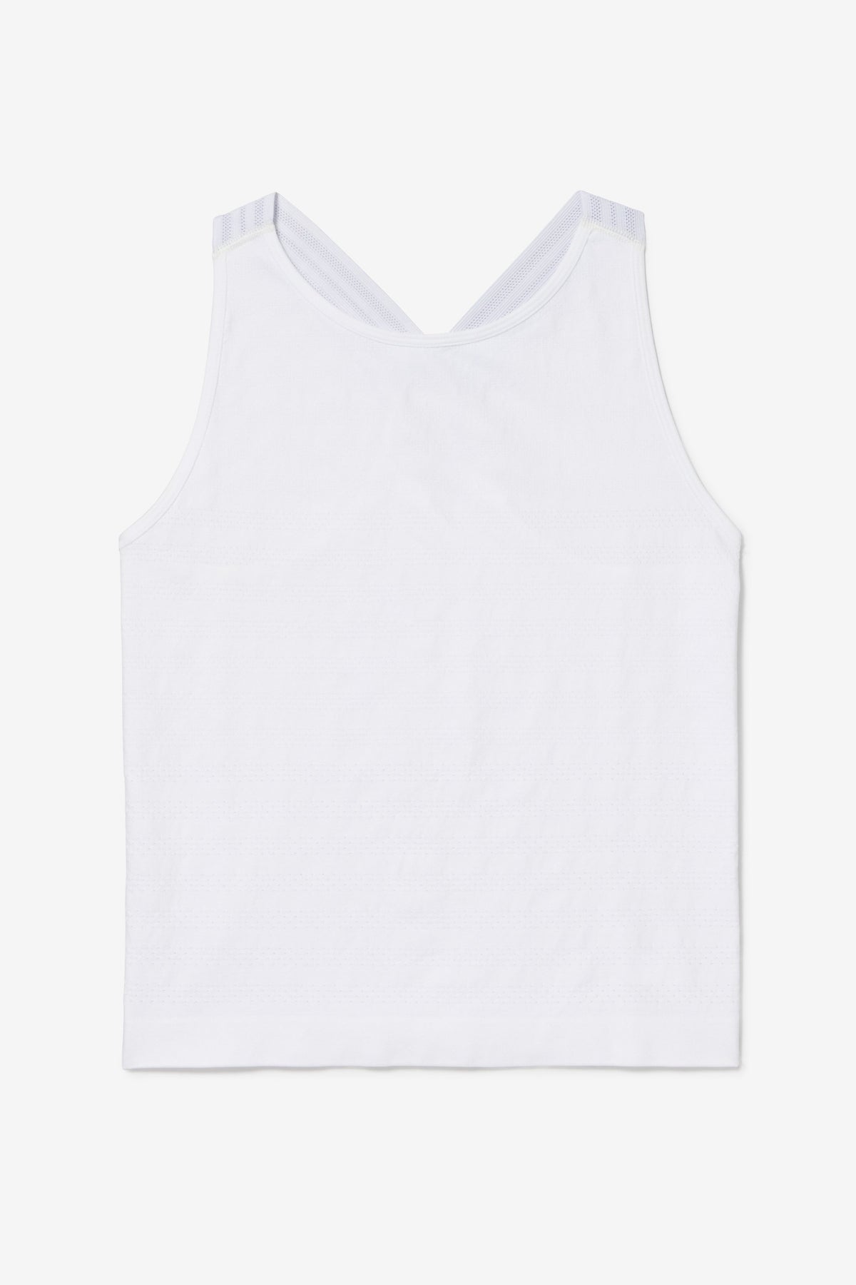 White Center Court Seamless Tank - White