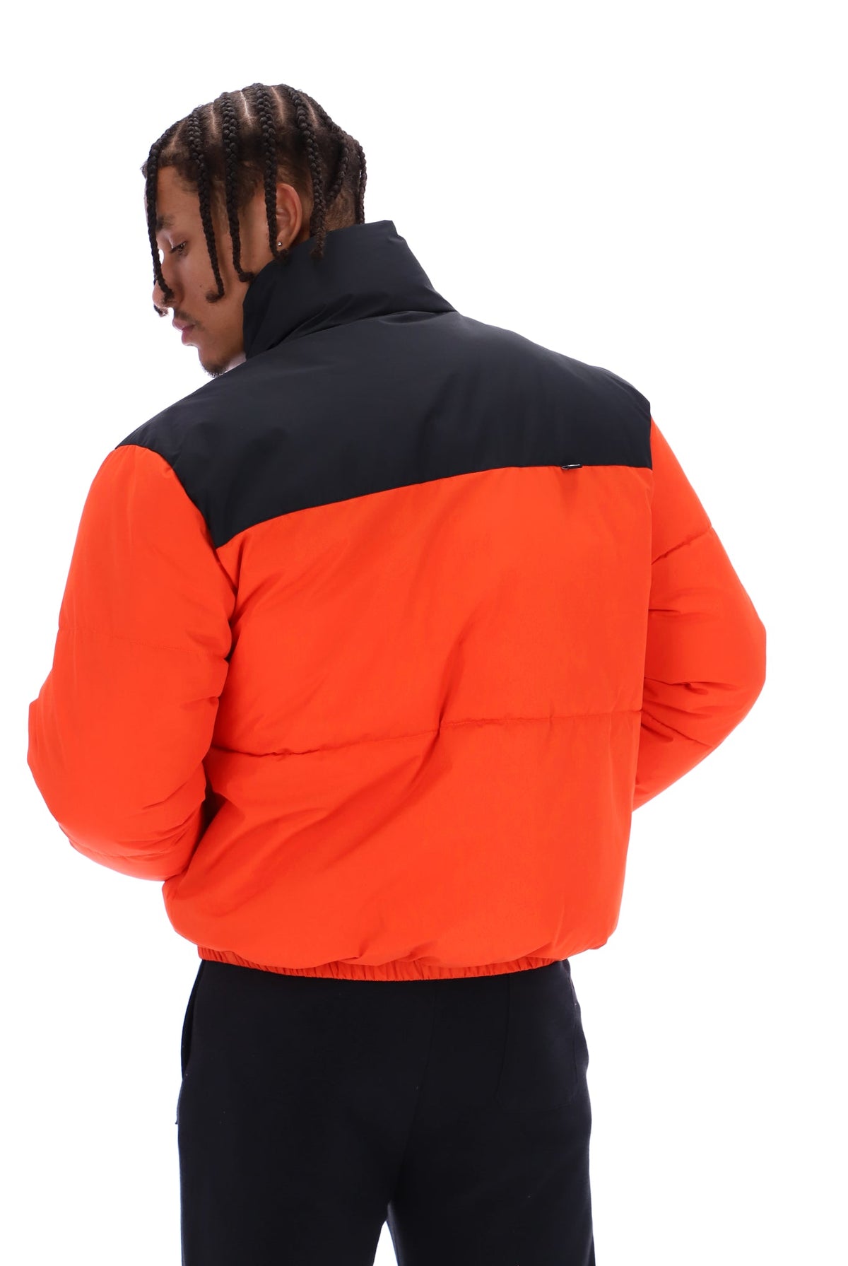 Tangerine Tango Evan Unisex Panelled Puffer Jacket - Tangerine Tango