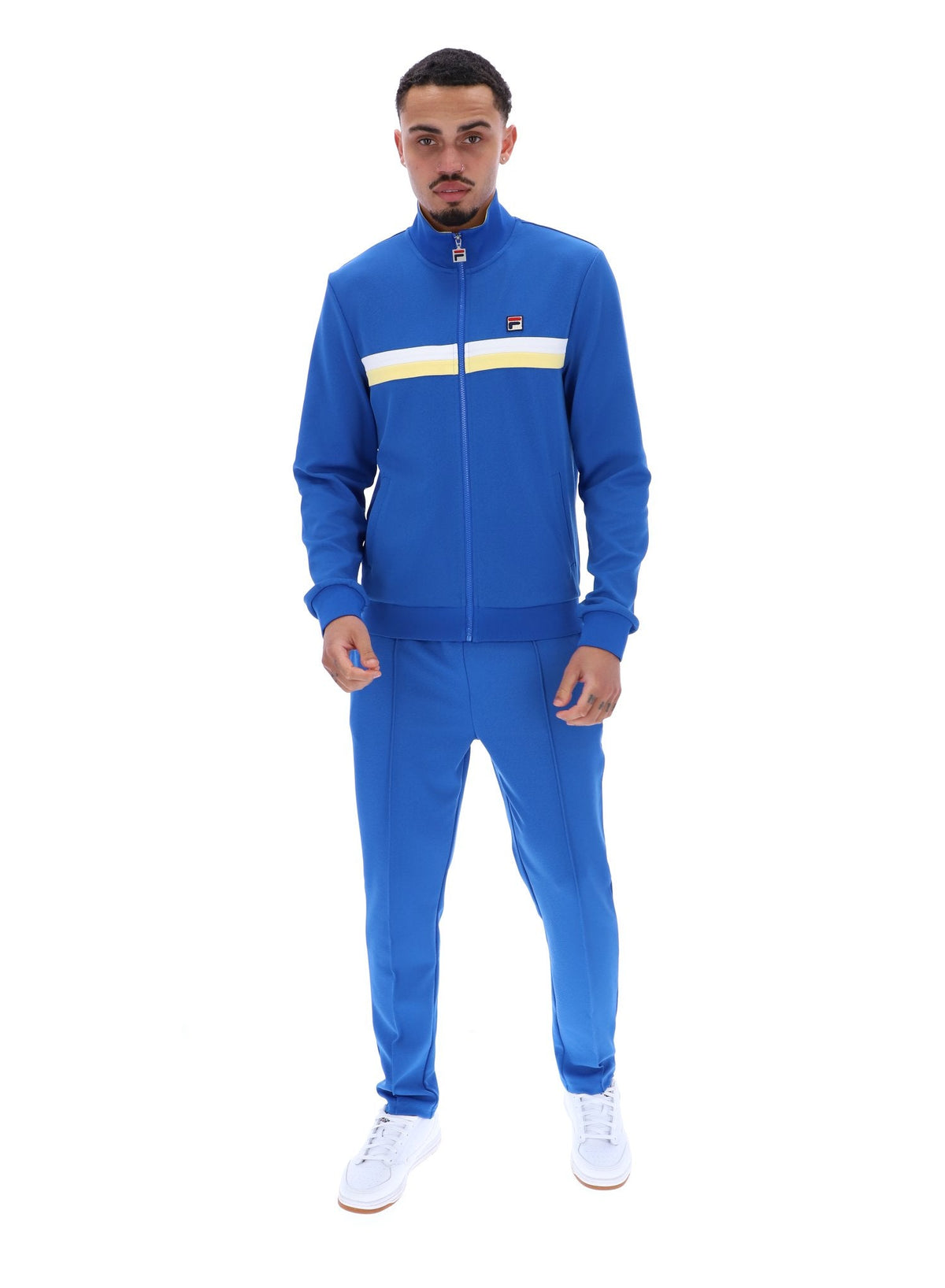 Turkish Sea Jason Colour Block Track Top - Turkish Sea