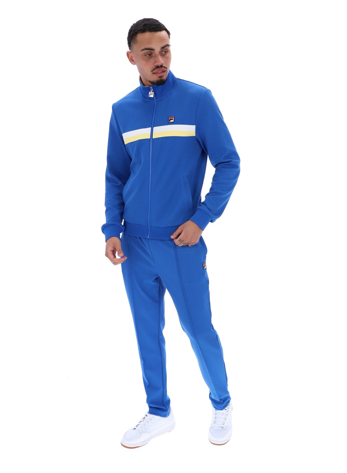 Turkish Sea Jason Colour Block Track Top - Turkish Sea