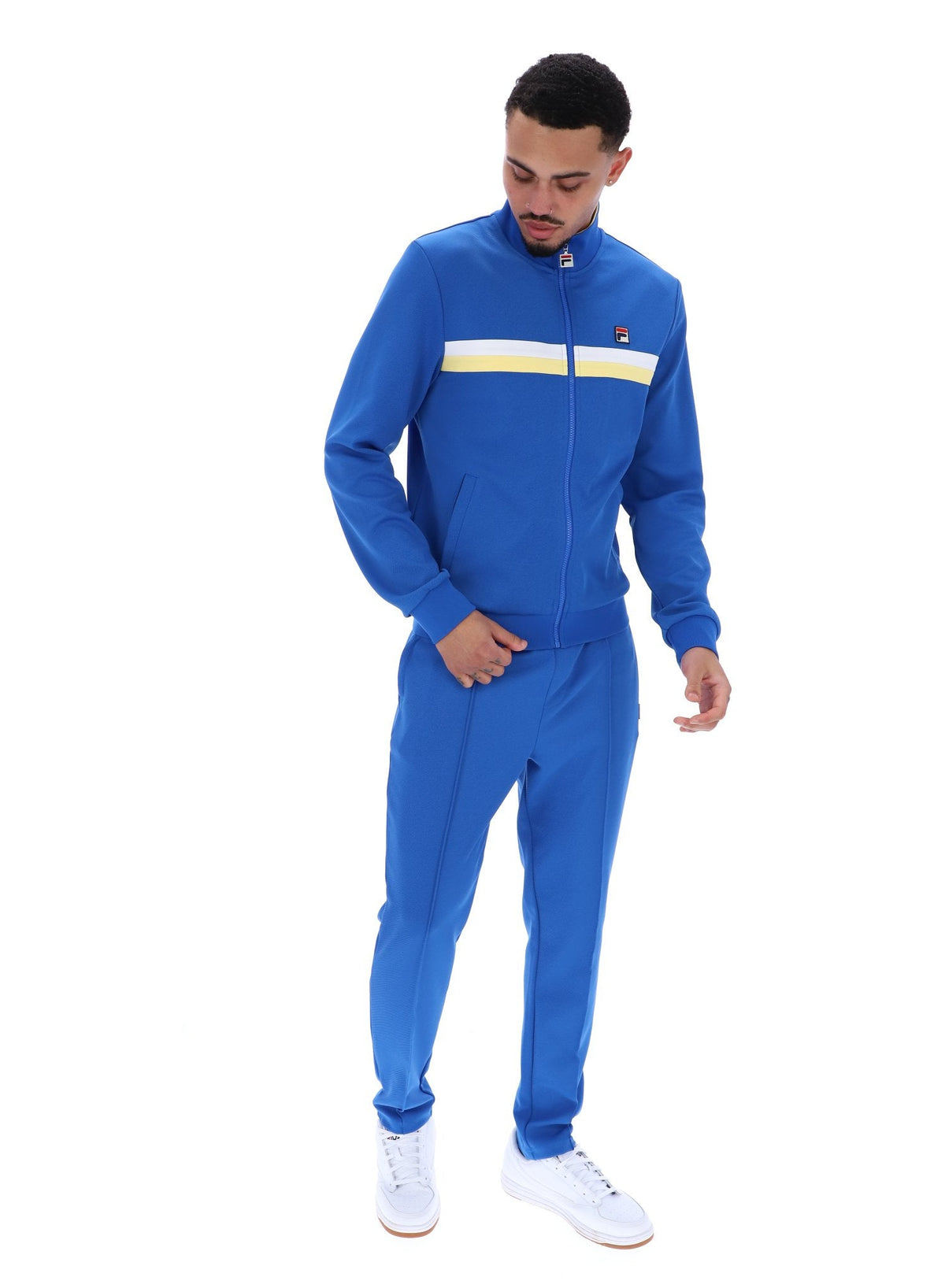 Turkish Sea Jason Colour Block Track Top - Turkish Sea