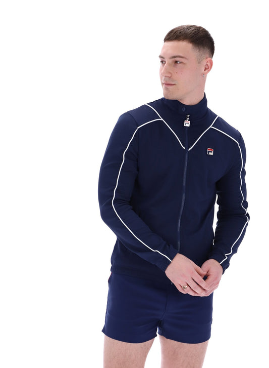 Fila Navy Noble Archive Piping Track Top - Fila Navy