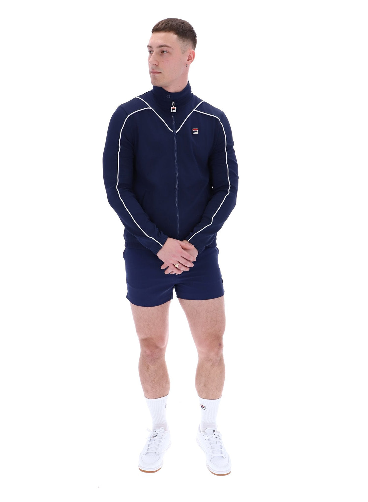 Fila Navy Noble Archive Piping Track Top - Fila Navy