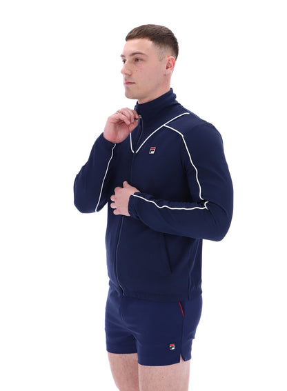 Fila Navy Noble Archive Piping Track Top - Fila Navy