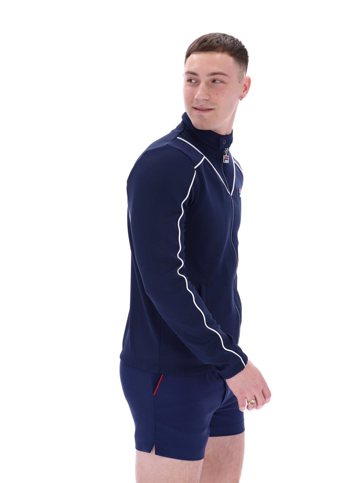 Fila Navy Noble Archive Piping Track Top - Fila Navy