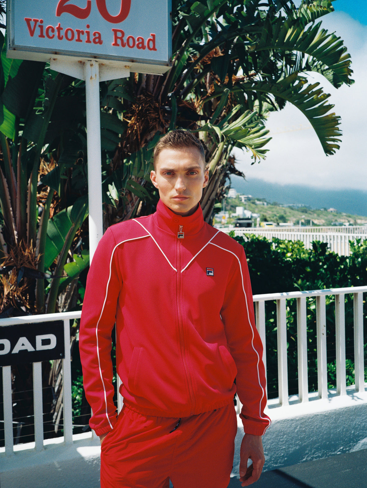Fila Red Noble Archive Piping Track Top - Fila Red