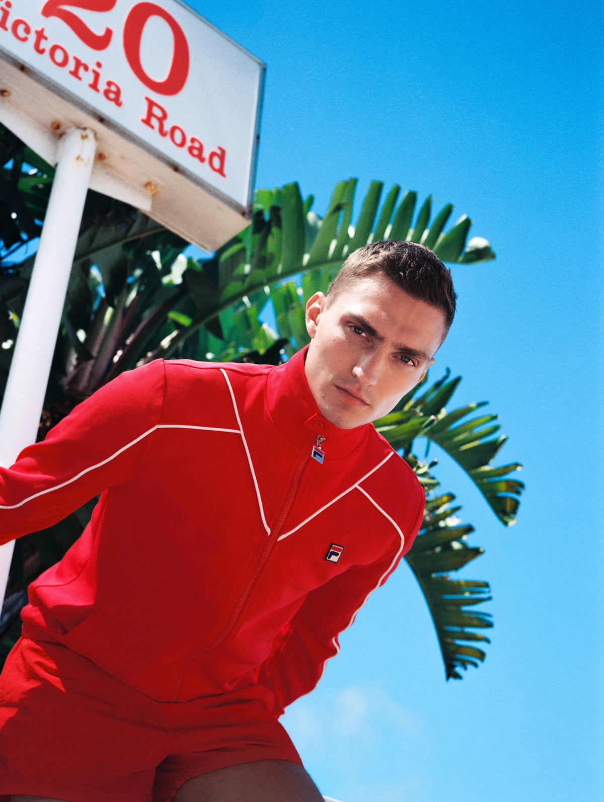 Fila Red Noble Archive Piping Track Top - Fila Red