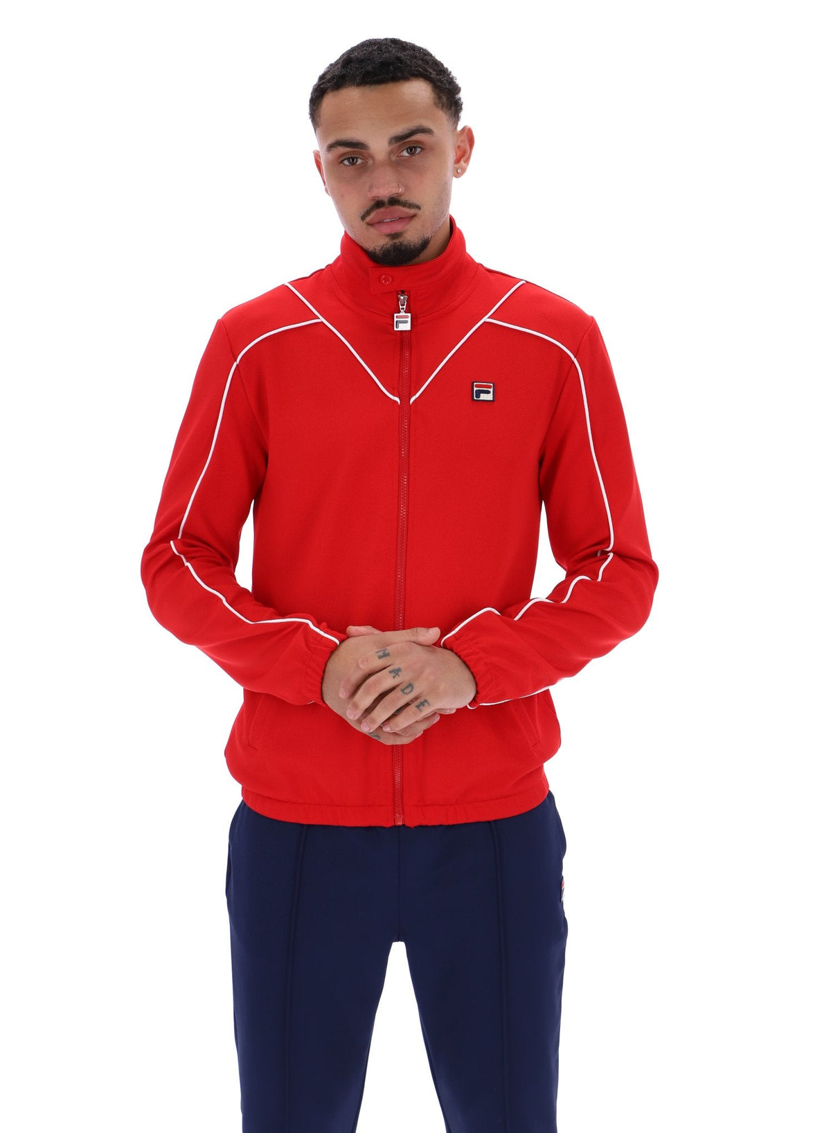 Fila Red Noble Archive Piping Track Top - Fila Red
