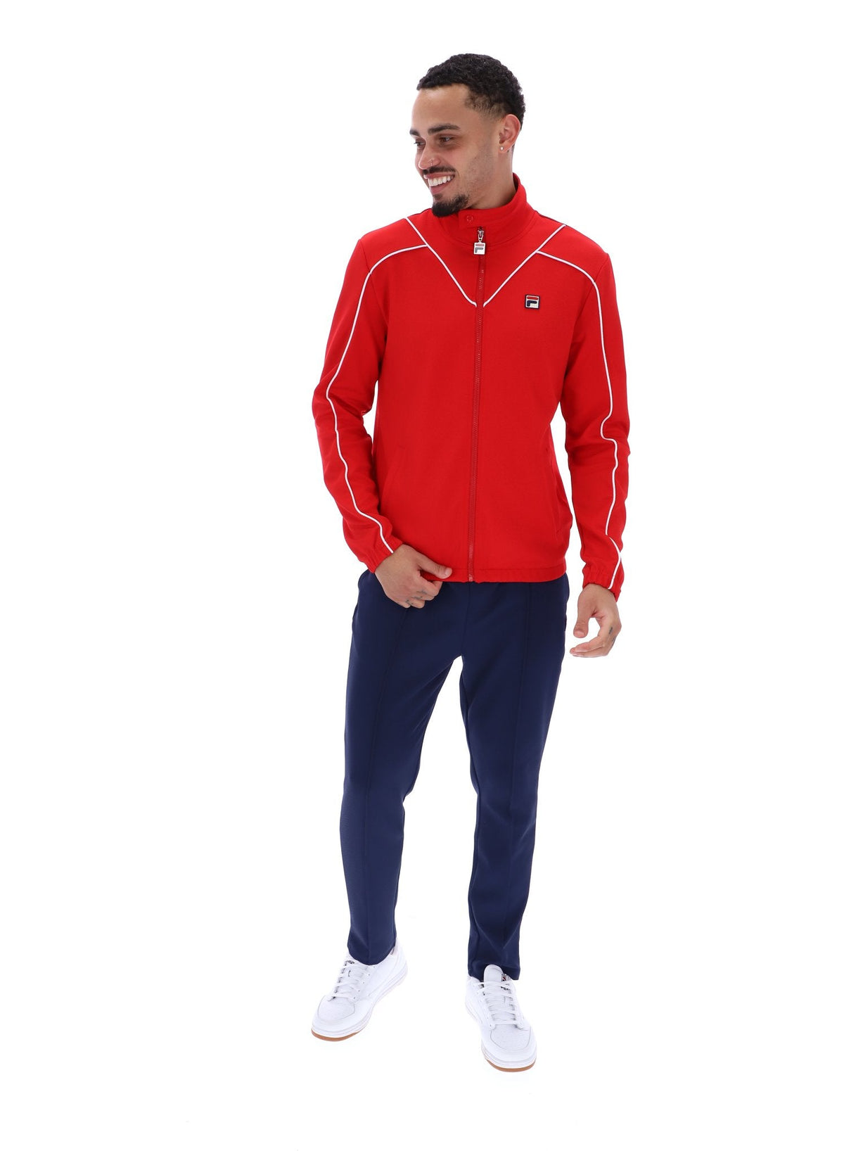 Fila Red Noble Archive Piping Track Top - Fila Red