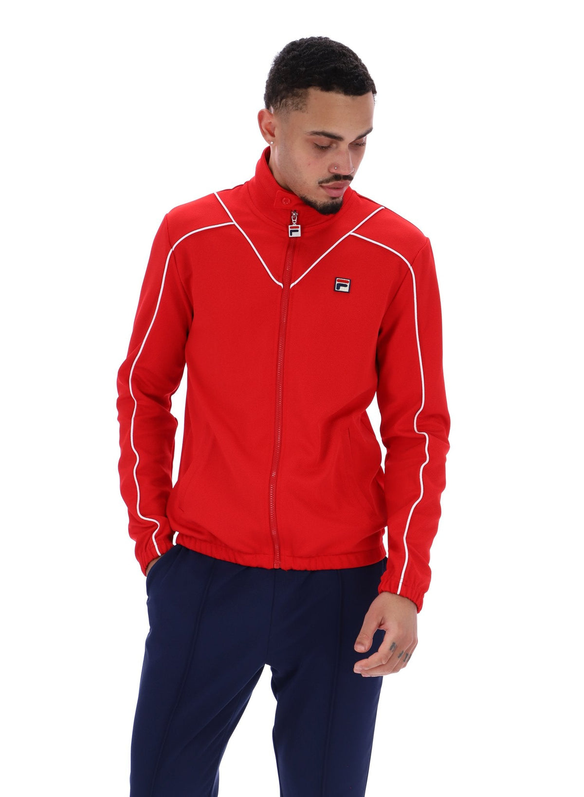 Fila Red Noble Archive Piping Track Top - Fila Red