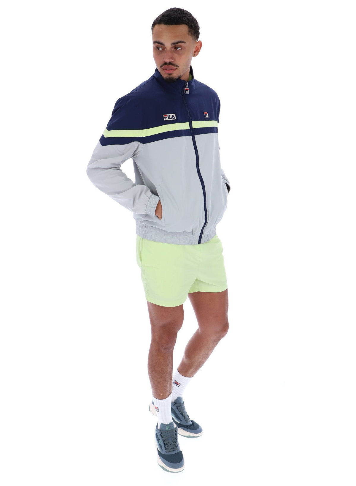 Fila Navy Phillip Cut And Sew Track Top - Fila Navy