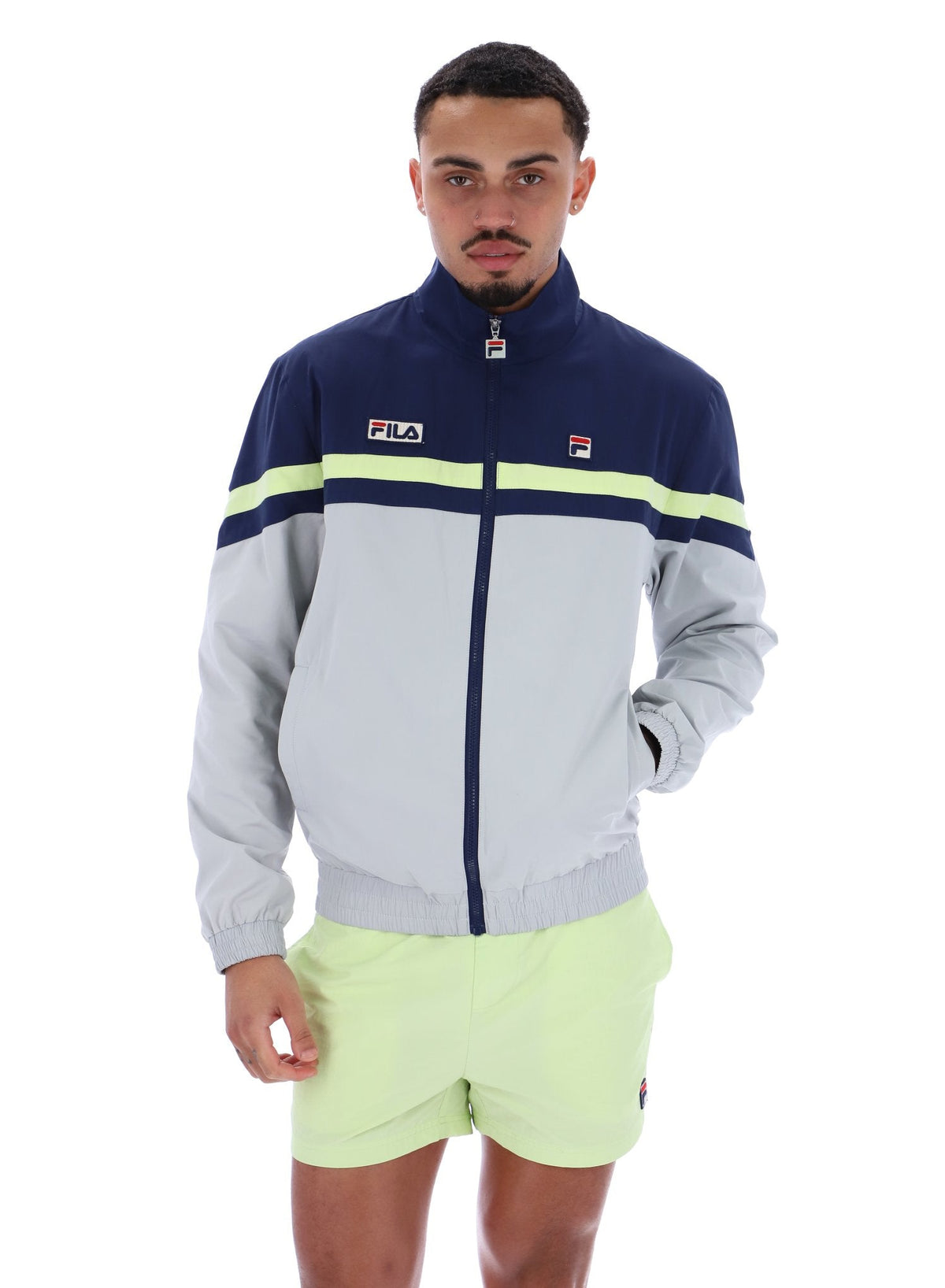 Fila Navy Phillip Cut And Sew Track Top - Fila Navy