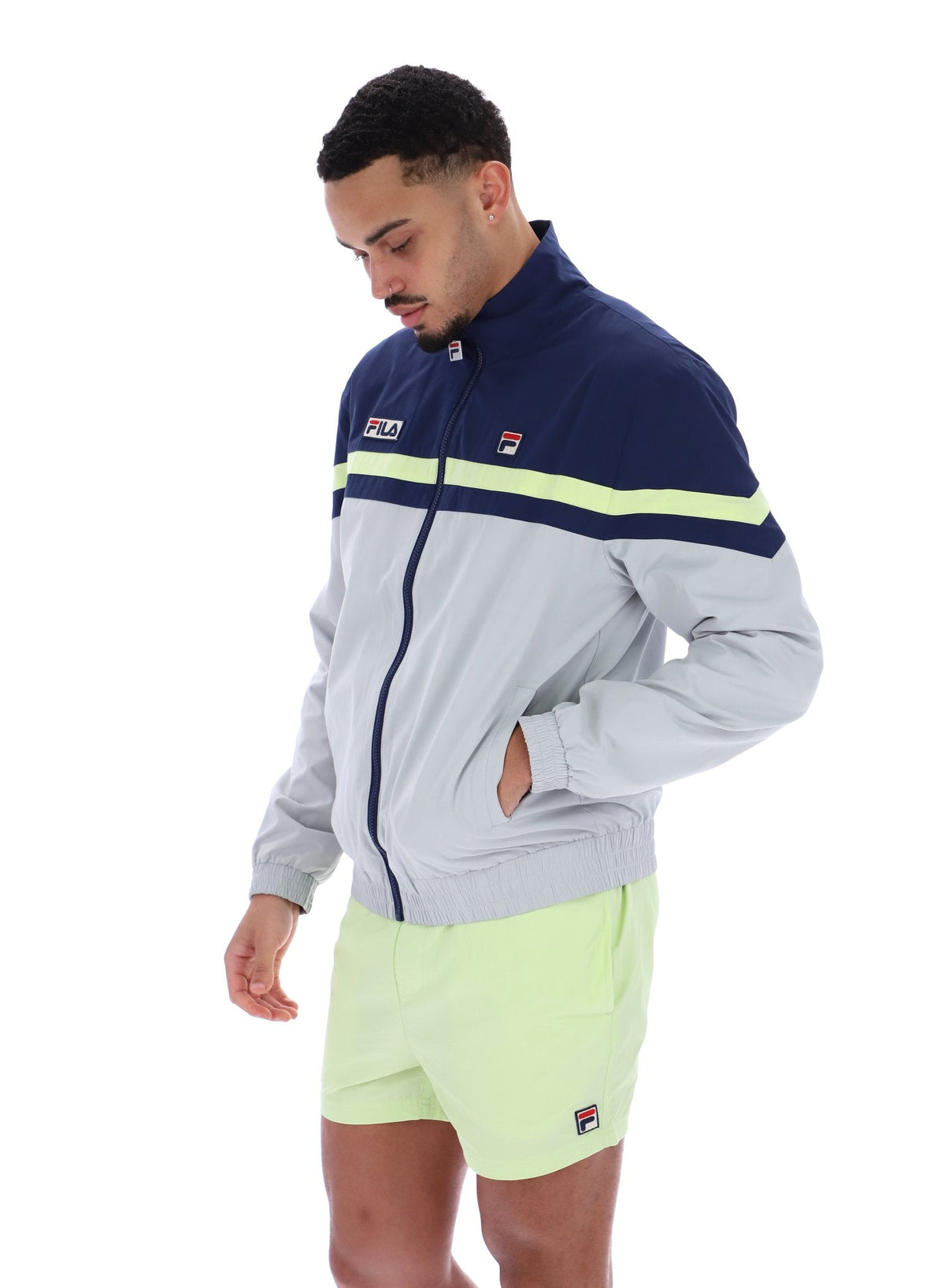 Fila Navy Phillip Cut And Sew Track Top - Fila Navy