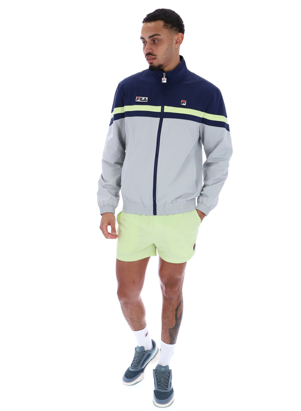 Fila Navy Phillip Cut And Sew Track Top - Fila Navy