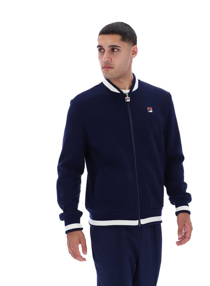 Fila Navy Gabe Waffle Knit Jacket - Fila Navy