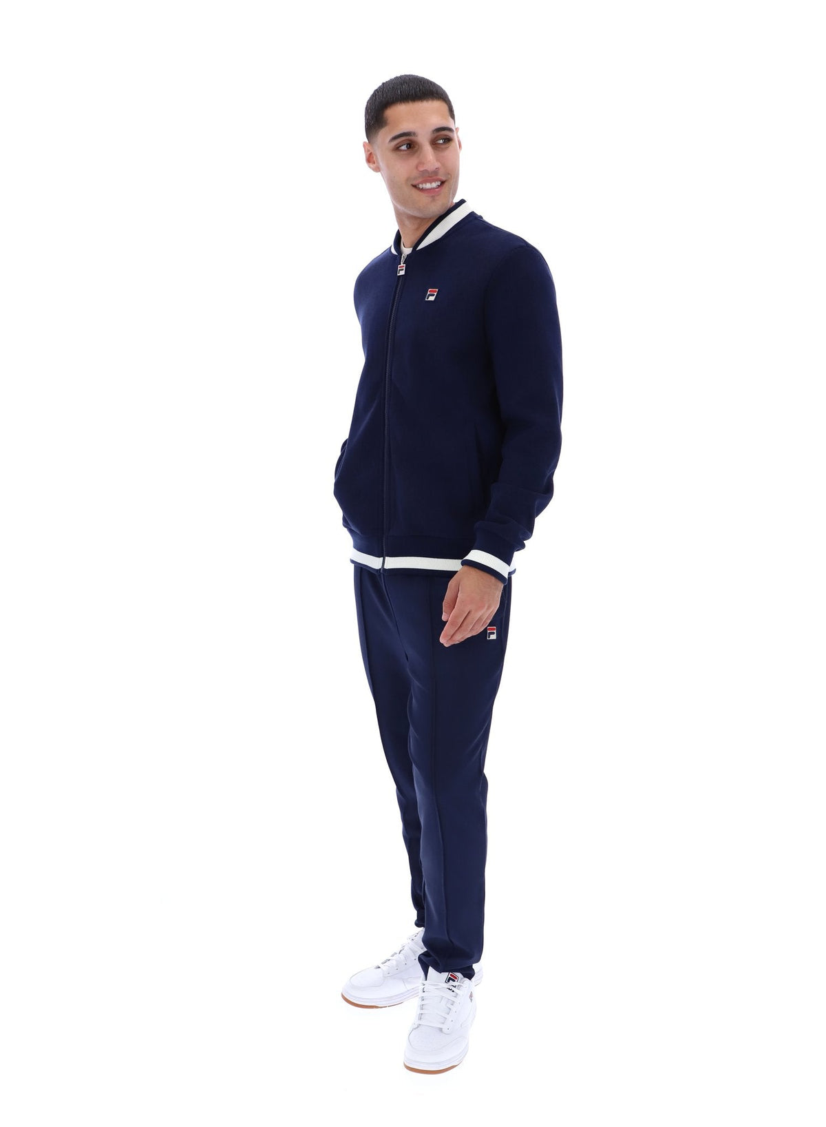 Fila Navy Gabe Waffle Knit Jacket - Fila Navy