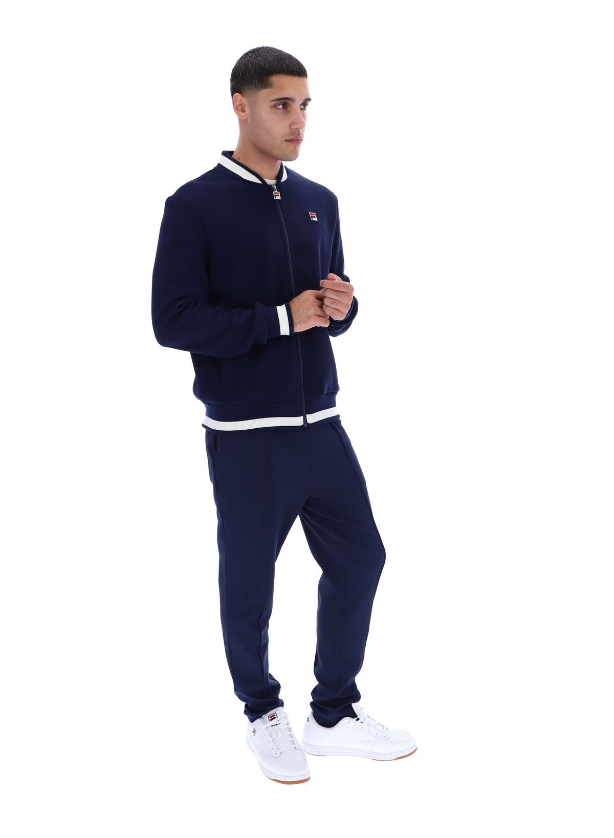 Fila Navy Gabe Waffle Knit Jacket - Fila Navy