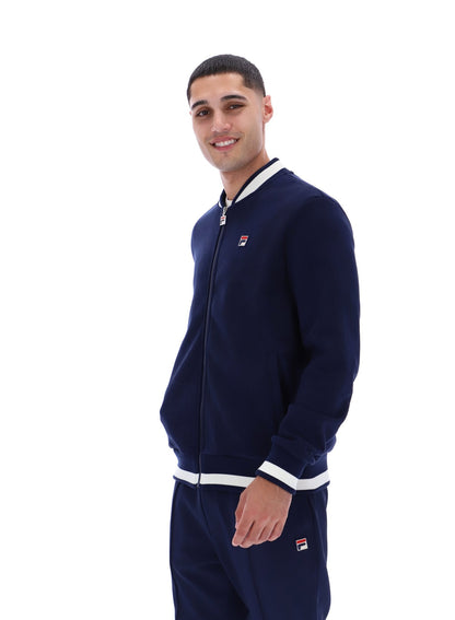 Fila Navy Gabe Waffle Knit Jacket - Fila Navy