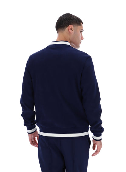 Fila Navy Gabe Waffle Knit Jacket - Fila Navy