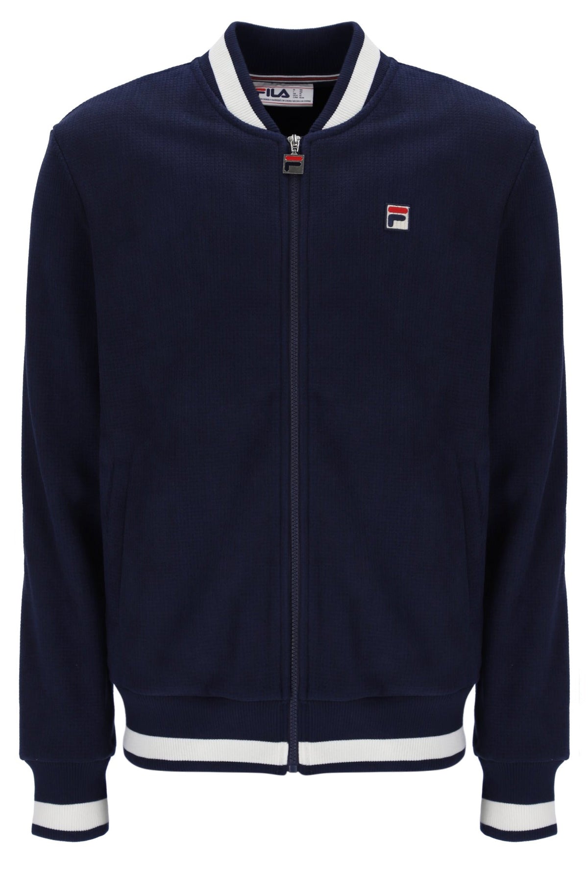 Fila Navy Gabe Waffle Knit Jacket - Fila Navy