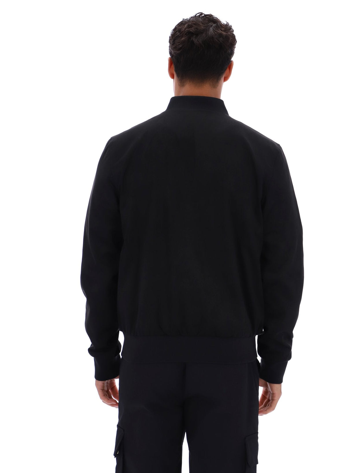 Black Dean Full Zip Faux Suede Jacket - Black