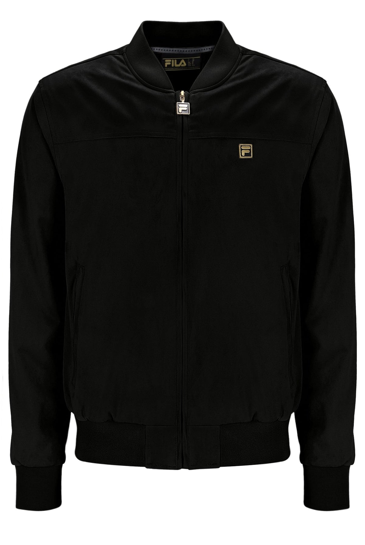 Black Dean Full Zip Faux Suede Jacket - Black