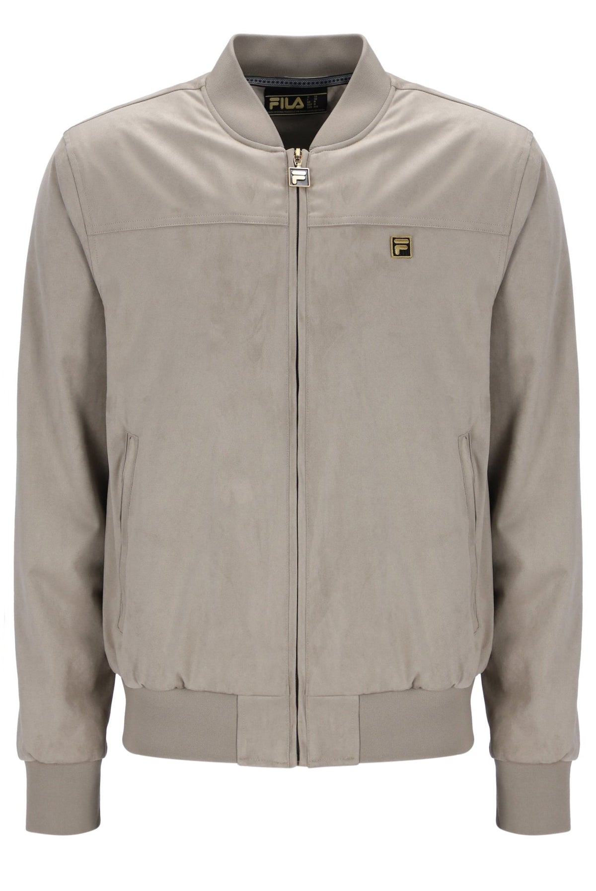 Vintage Khaki Dean Full Zip Faux Suede Jacket - Vintage Khaki