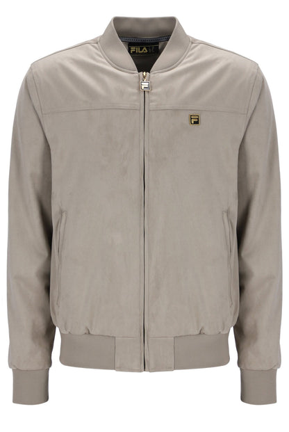 Vintage Khaki Dean Full Zip Faux Suede Jacket - Vintage Khaki