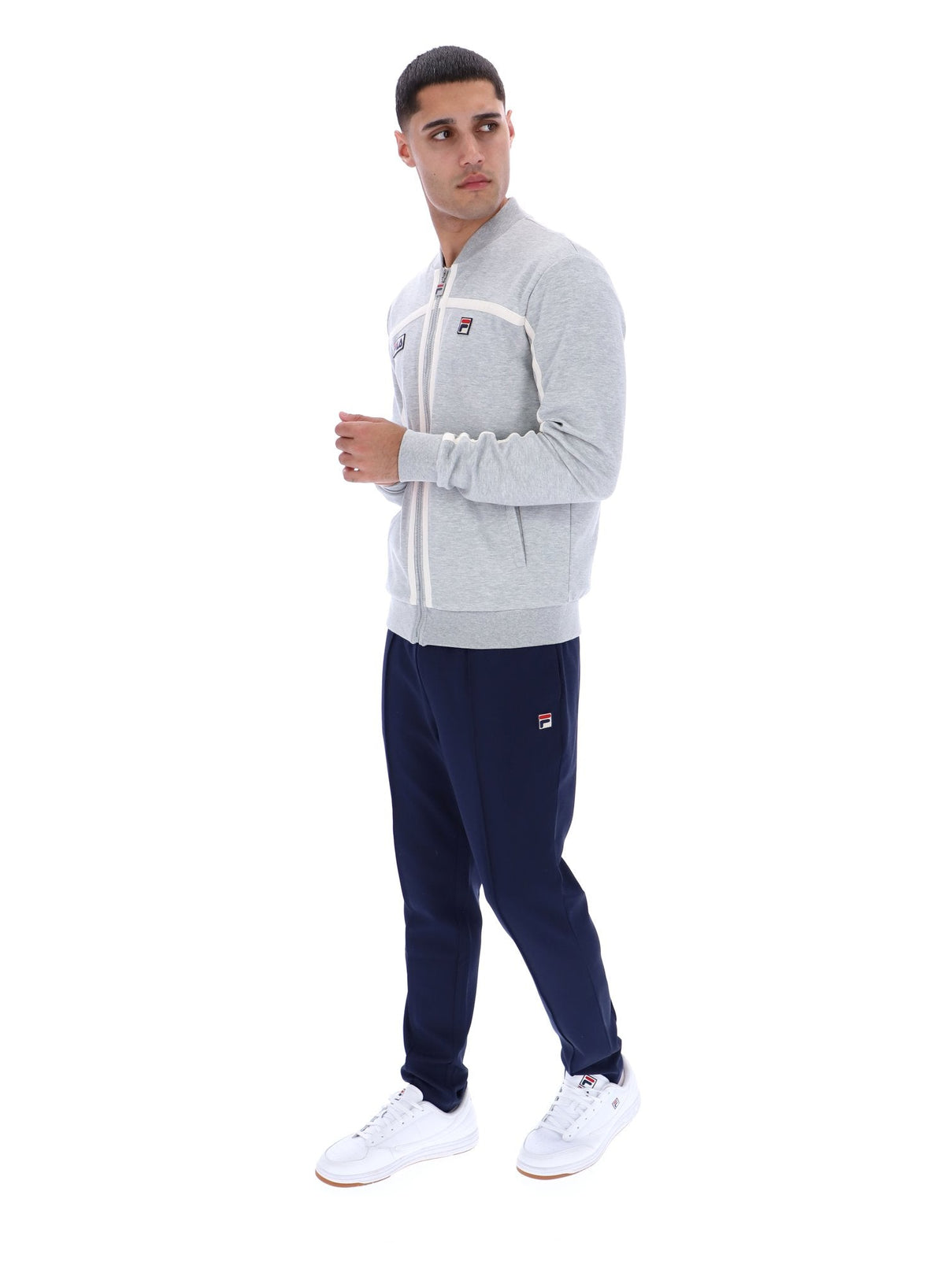Grey Marl Emilio Track Top - Grey Marl