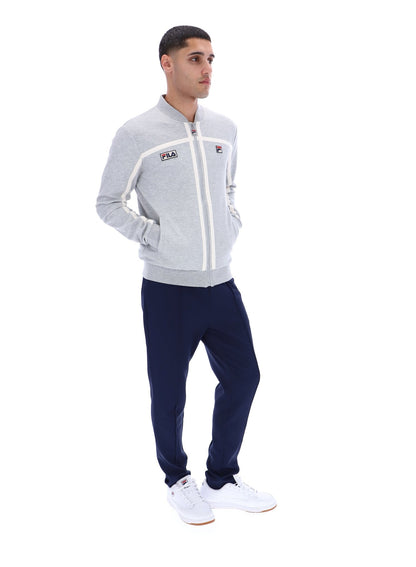 Grey Marl Emilio Track Top - Grey Marl