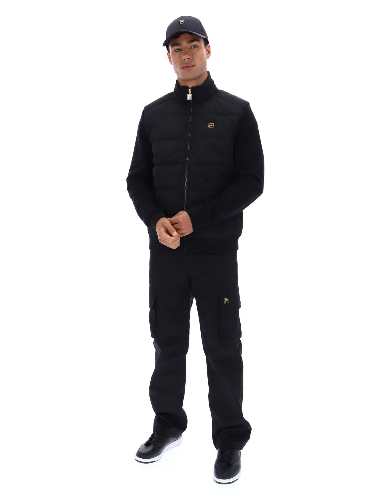 Black Jerry Full Zip Padded Jacket - Black