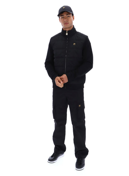 Black Jerry Full Zip Padded Jacket - Black