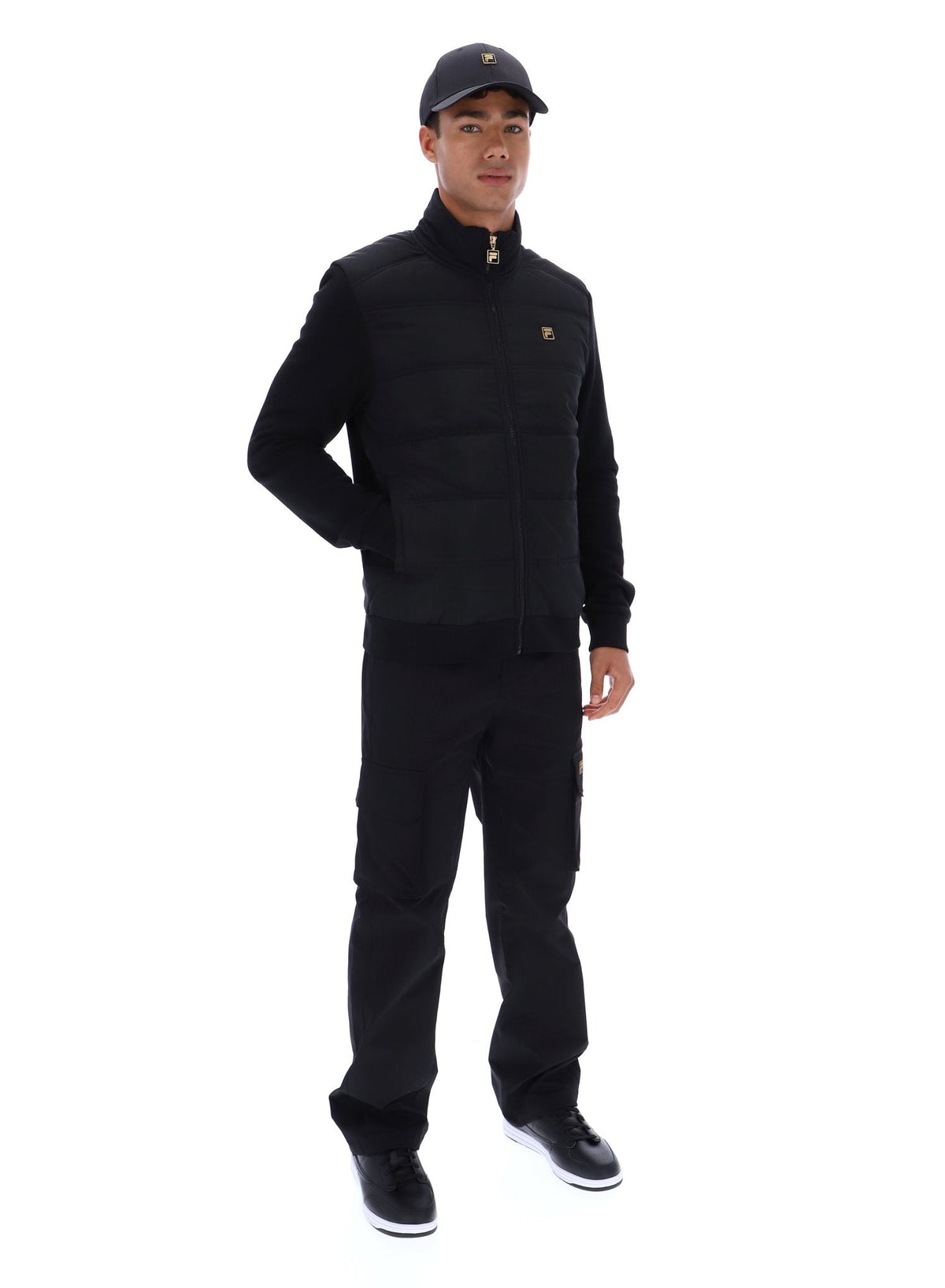Black Jerry Full Zip Padded Jacket - Black