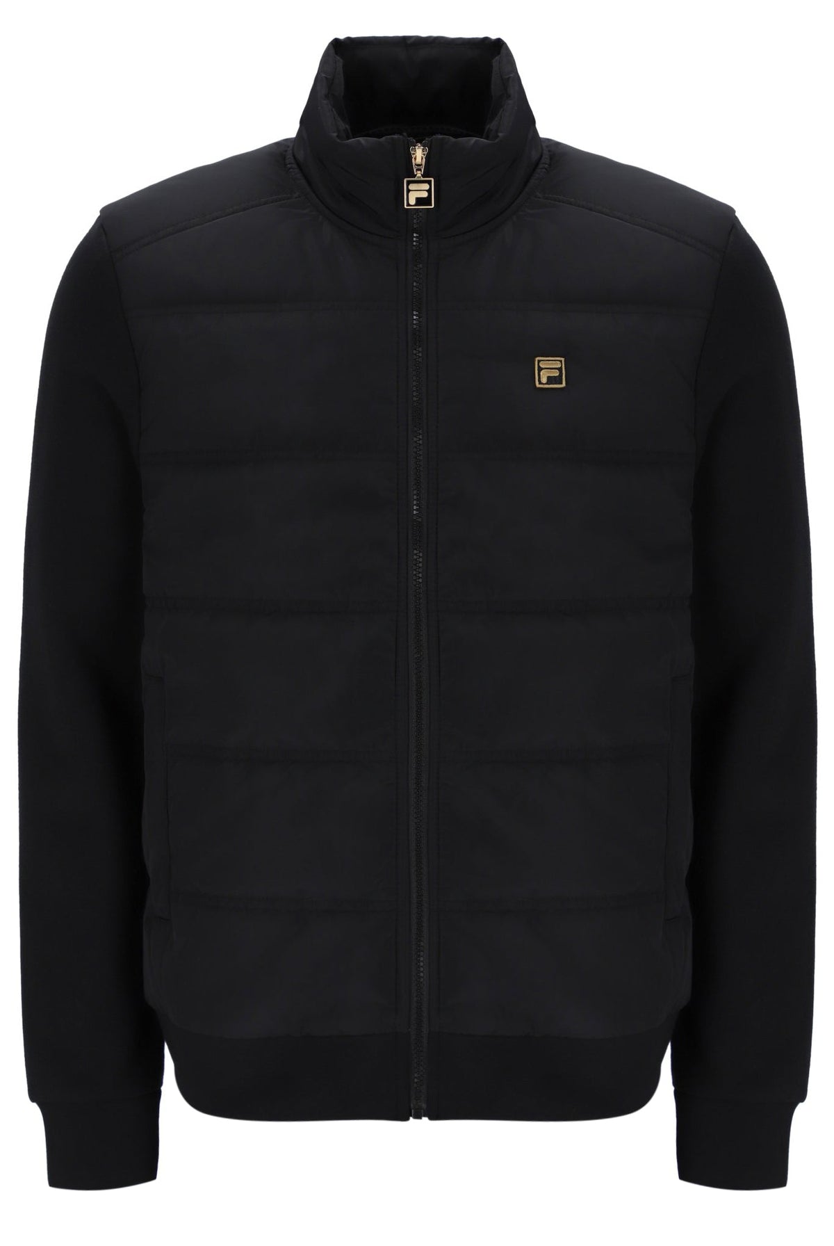 Black Jerry Full Zip Padded Jacket - Black