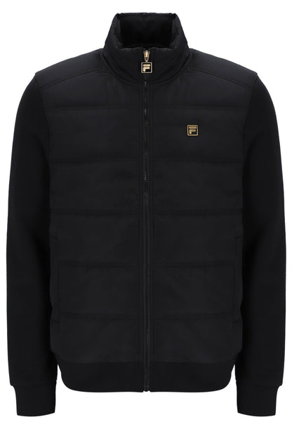 Black Jerry Full Zip Padded Jacket - Black