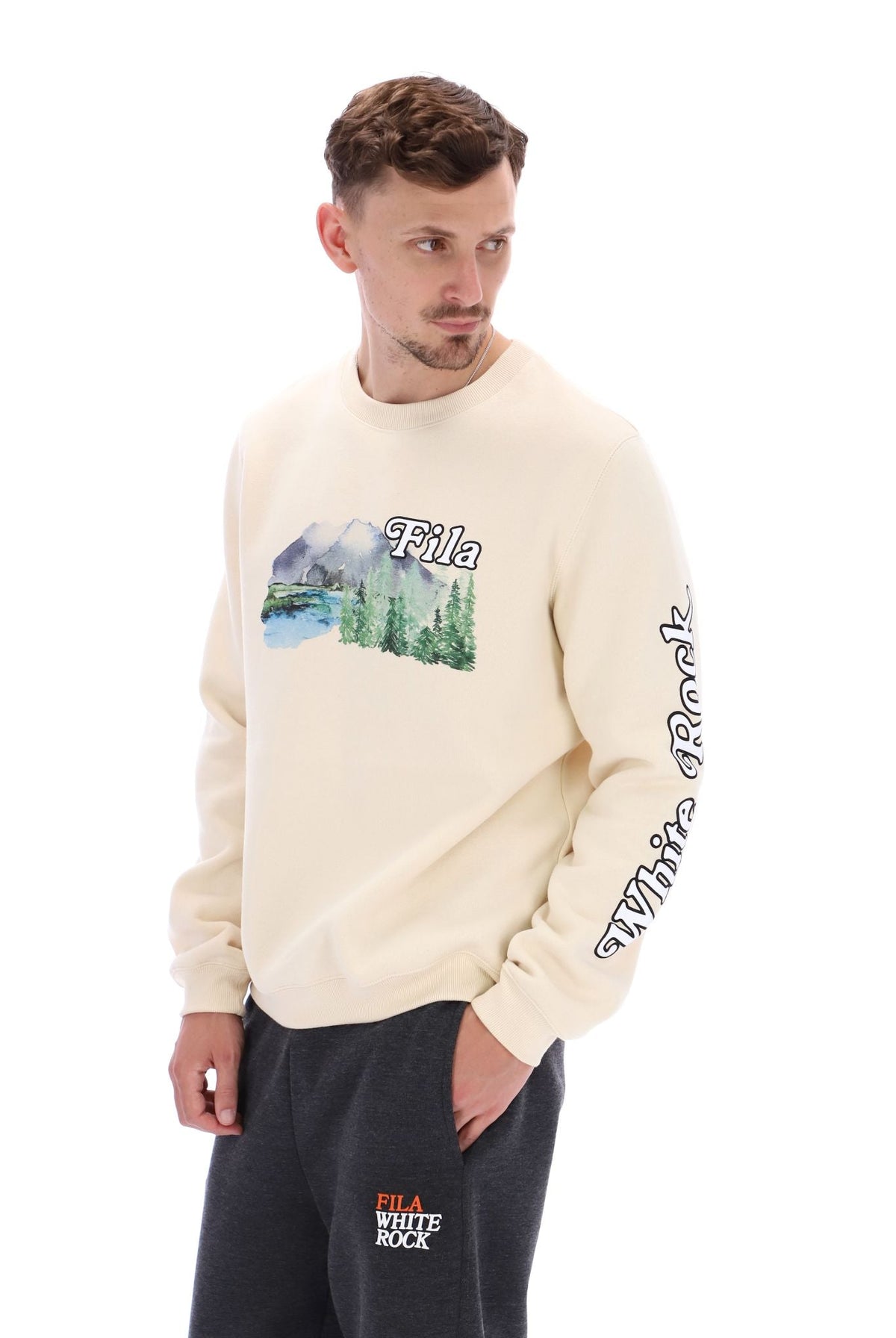 White Len Graphic Crew Sweatshirt - Whitecap Gap