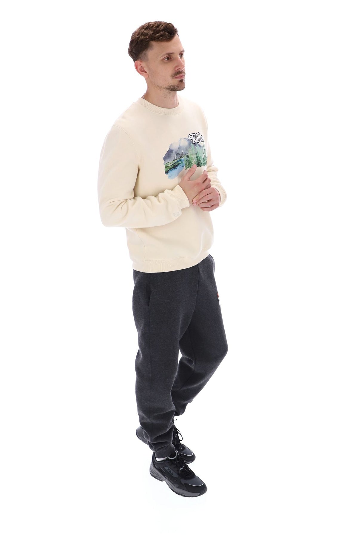 White Len Graphic Crew Sweatshirt - Whitecap Gap