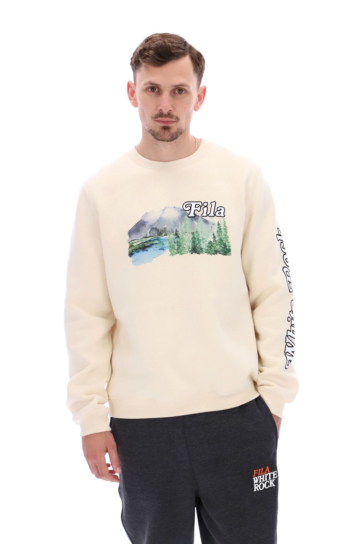 White Len Graphic Crew Sweatshirt - Whitecap Gap