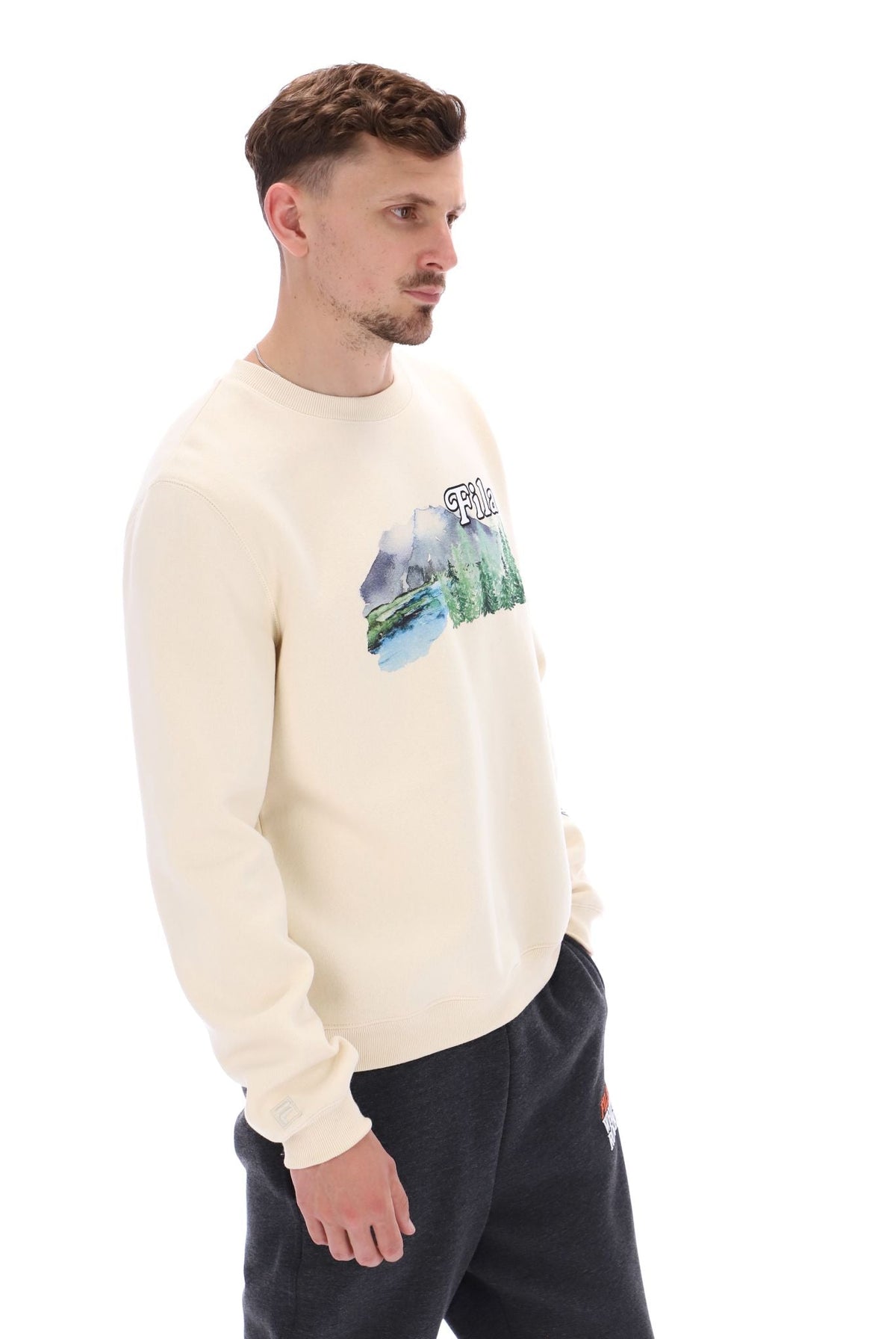 White Len Graphic Crew Sweatshirt - Whitecap Gap