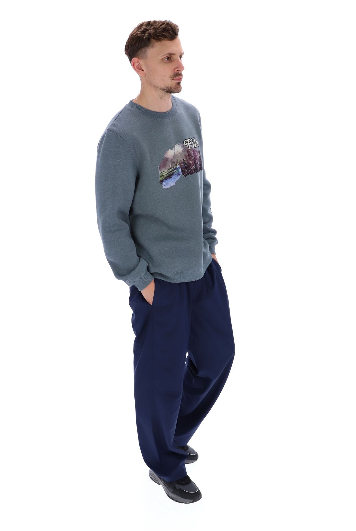 Stormy Weather Len Graphic Crew Sweatshirt - Stormy Weather