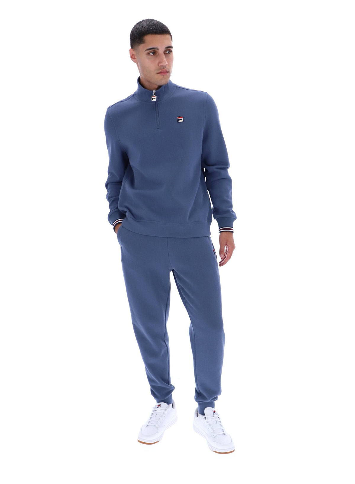 Vintage Indigo Ramy F-Box 1/4 Zip Up Jumper - Vintage Indigo