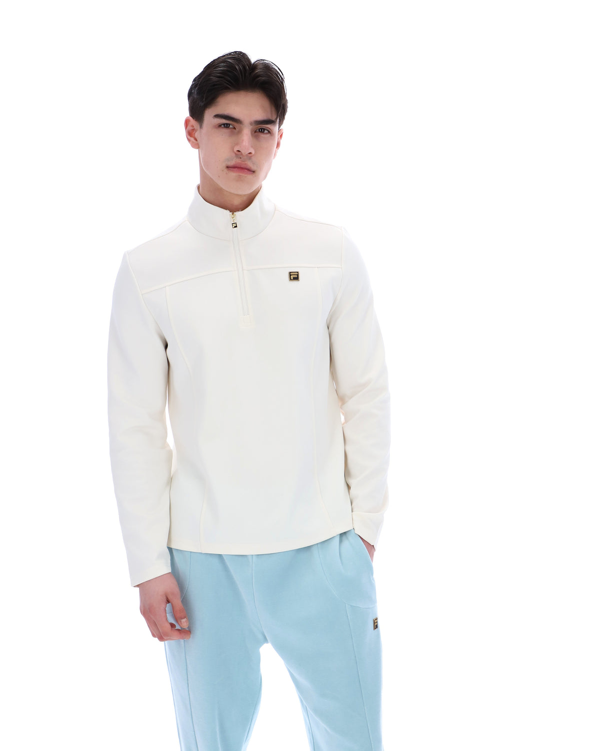 Coconut Milk Hogan 1/4 Zip Up - White