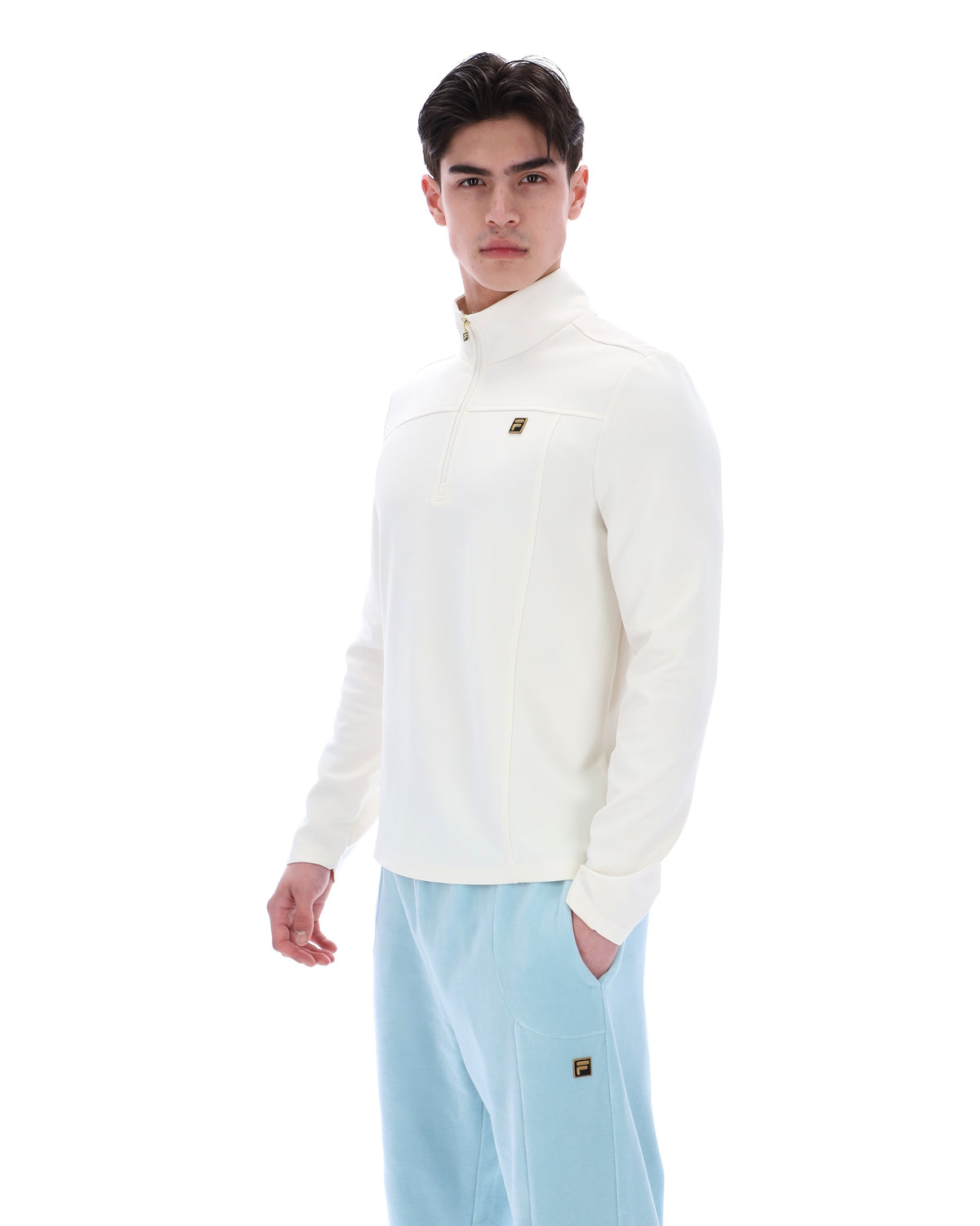Coconut Milk Hogan 1/4 Zip Up - White